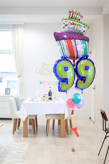 【大型】【誕生日　長寿　バルーン】サプライズバースデー「10〜99歳」ファンキーケーキ