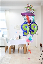 【大型】【誕生日　長寿　バルーン】サプライズバースデー「10〜99歳」ファンキーケーキ