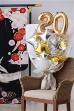 【20】CongratulationsSTAR  Gold&Silver 成人式や20歳のお祝いに！