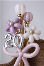 【来店引き取り専用品】【数字入り】バルーンアート花束★ 成人式や20歳のお祝いに！
