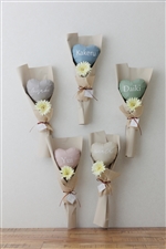 【名前入れ】選べるくすみカラーガーベラバルーン花束 全5色【卒業式・誕生日・結婚式・プチギフト・配り用】