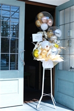 ◆室内用◆バルーンと花のお祝いスタンド GOLD【開店・開業・開院・就任・結婚・誕生日】